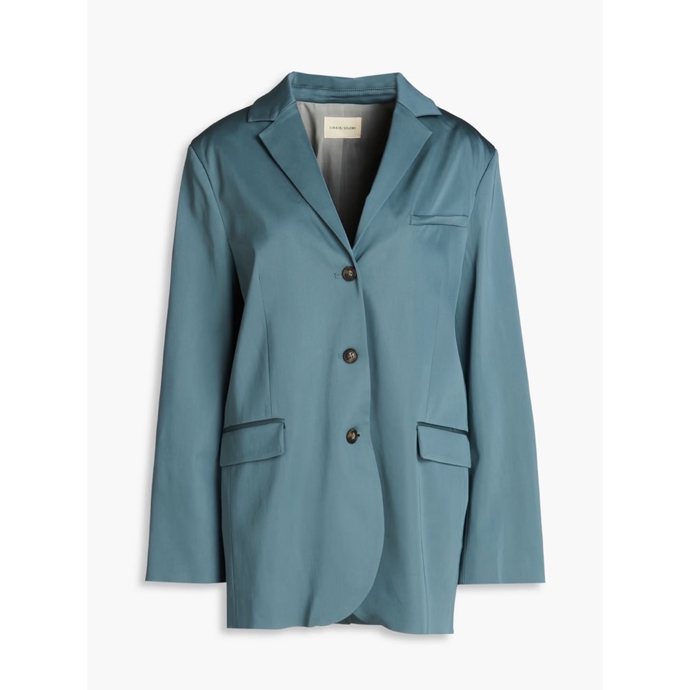 Blue LOULOU STUDIO Sund satin blazer
